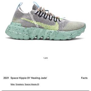 Nike space hippie 01 healing jade Sz 8